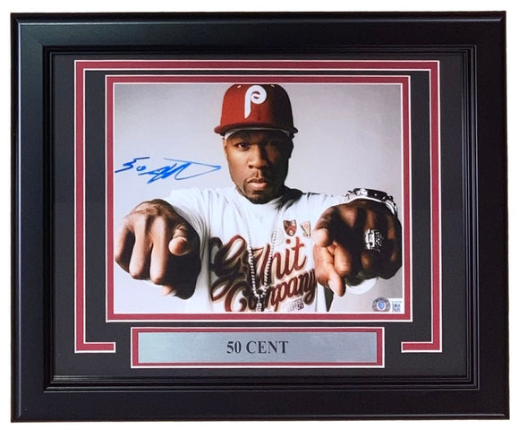 50 Cent Signed Framed 8x10 Photo BAS