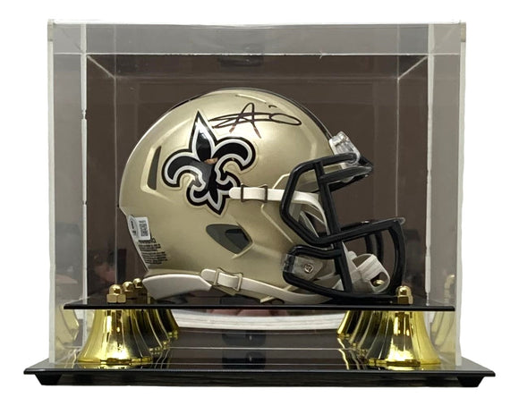 Alvin Kamara Signed New Orleans Saints Mini Speed Helmet BAS w/ Case