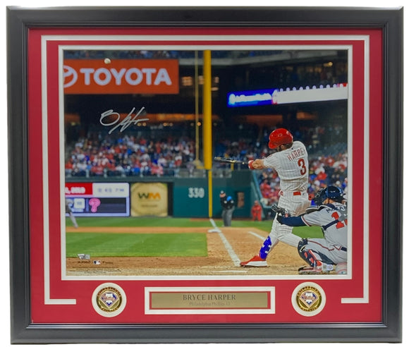 Bryce Harper Signed Framed 16x20 Philadelphia Phillies Photo Fanatics+MLB