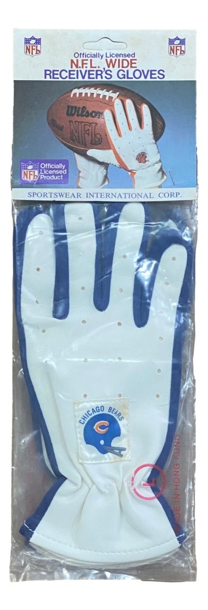 Vintage Officially Licensed Chicago Bears NFL Wide Receiver Gloves - Sports Integrity