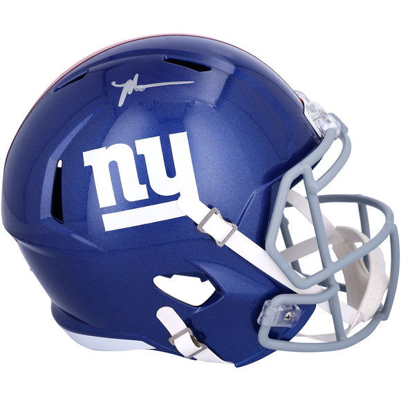 Malik Nabers Signed New York Giants Full Size Replica Speed Helmet
