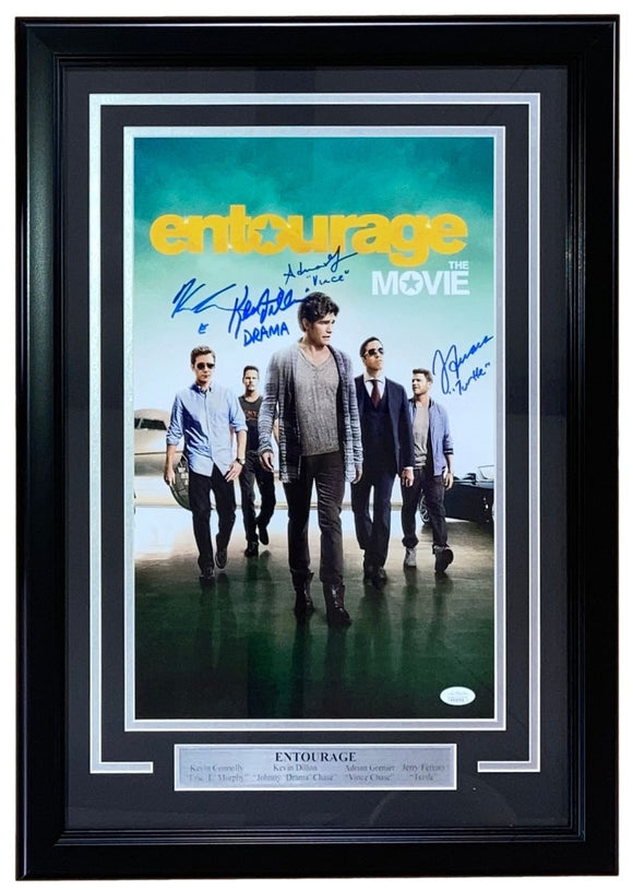 Entourage Cast Signed Framed 11x17 Entourage Movie Photo Grenier & Others JSA