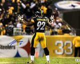 James Harrison Signed 16x20 Pittsburgh Steelers Photo BAS ITP
