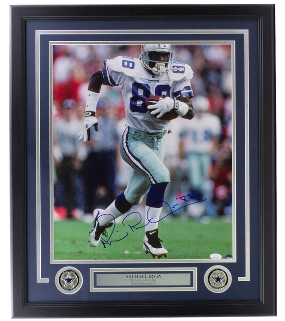 Michael Irvin Signed Framed 16x20 Dallas Cowboys Photo JSA