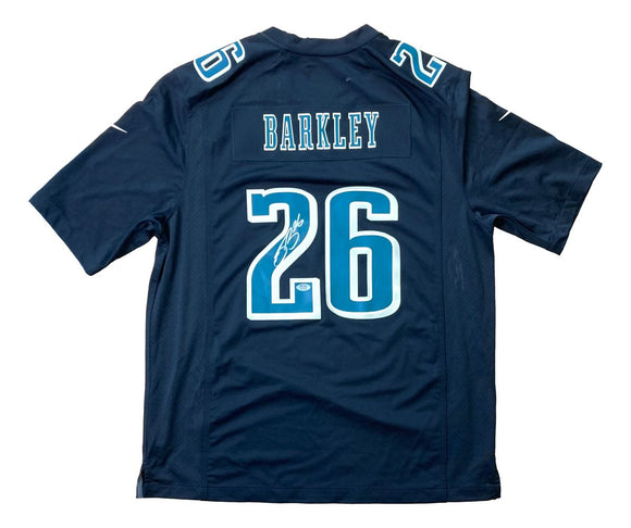 Saquon Barkley Signed Eagles Super Bowl 59 LIX Black Nike Jersey PSA 3C89576