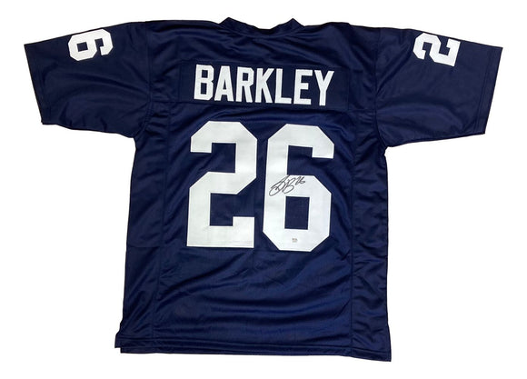 Saquon Barkley Penn State Signed Navy Blue Football Jersey PSA/DNA